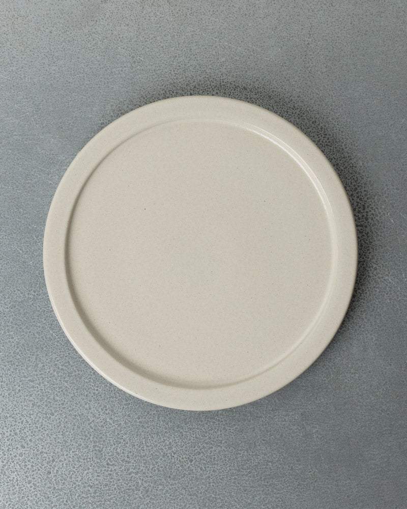 Merci - Assiette Plate À Rebord En Grès - Blanc