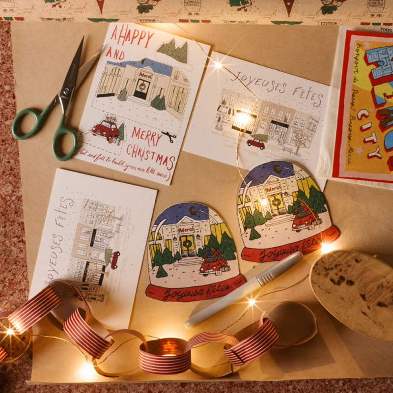 Carte postale Merci - Joyeux Noël