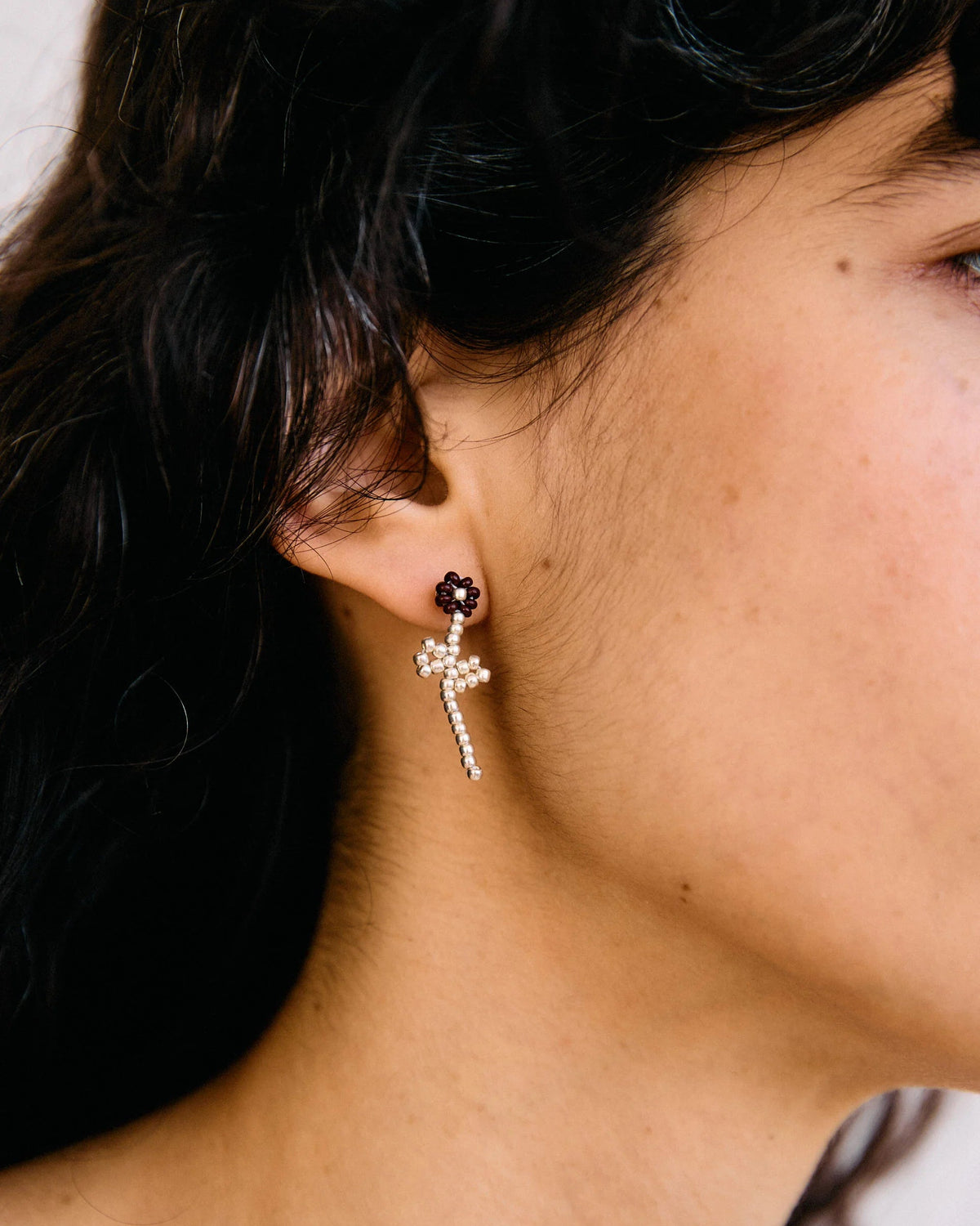 Pura Utz - Bloom Earrings - Brown