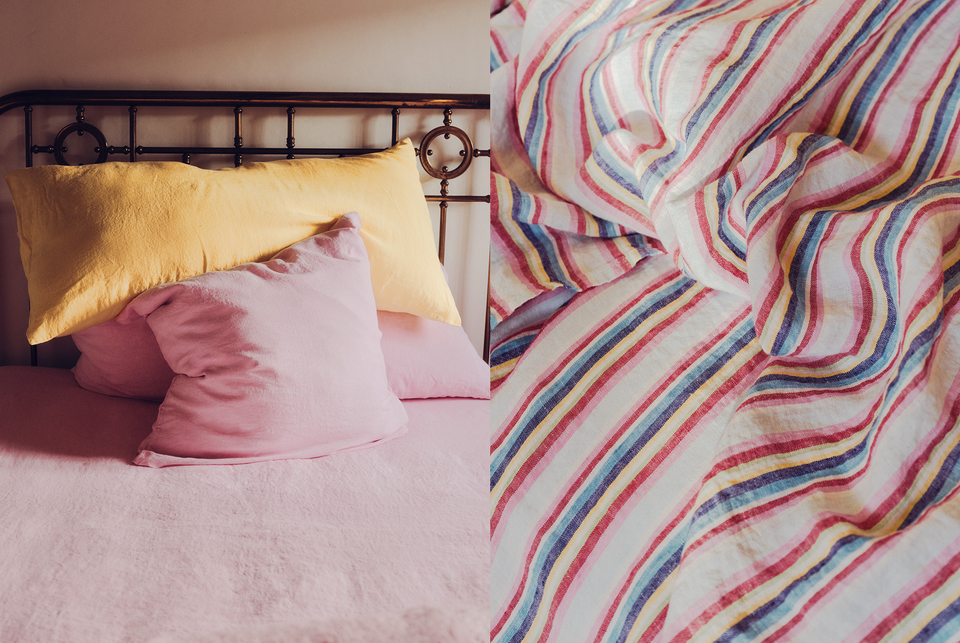 Maison d'été, le linge de lit