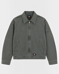 Veste Akihito Merci Paris de Dickies en toile verte délavée avec fermeture éclair et poches fonctionnelles