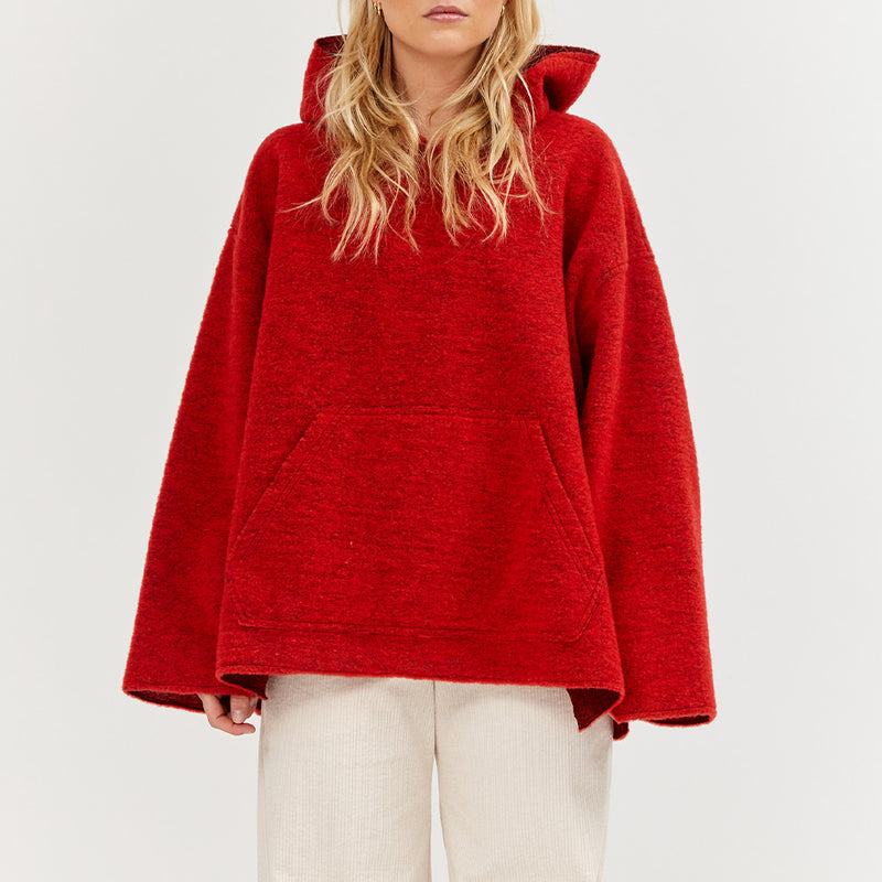 Sea Me Happy -  Sweat à capuche en laine Homer - Terracotta