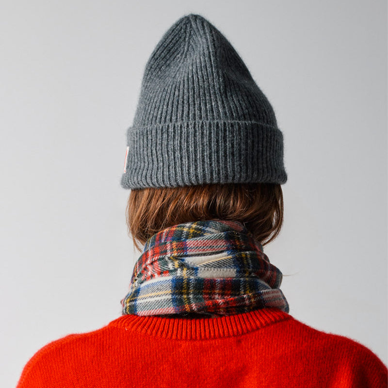 Merci - Bonnet Lucky - Gris Anthracite & Rouge