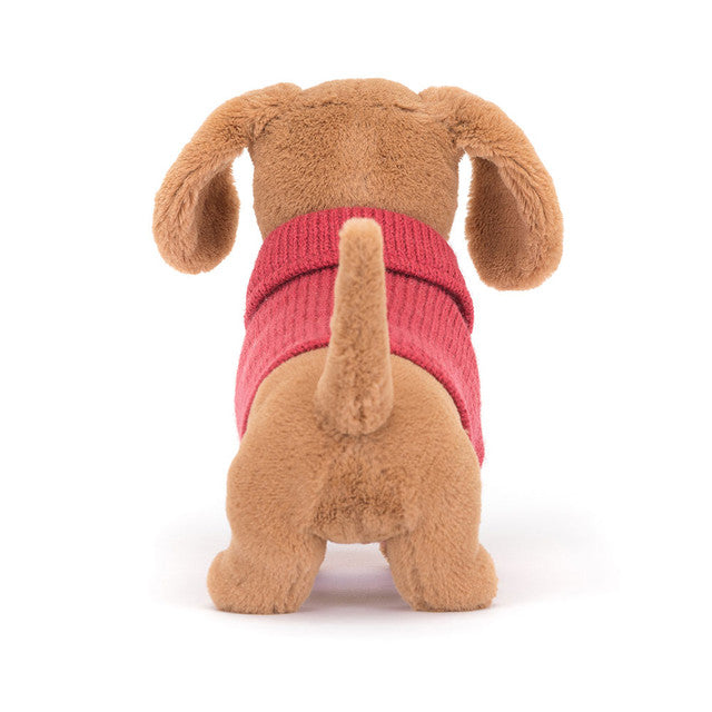 Peluche Teckel - Pull Rose