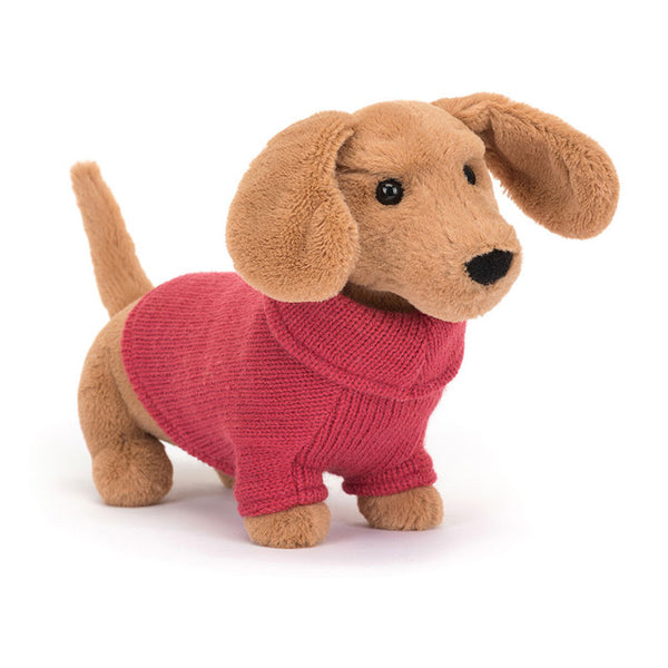 Peluche Teckel - Pull Rose