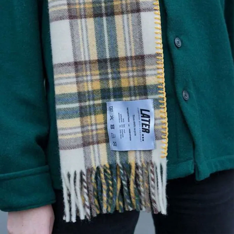 Later - Echarpe Tartan - Jaune