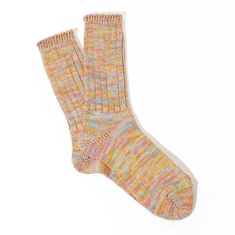Anonymous ISM - Chaussettes 5 Color Mix Crew - Orange 62