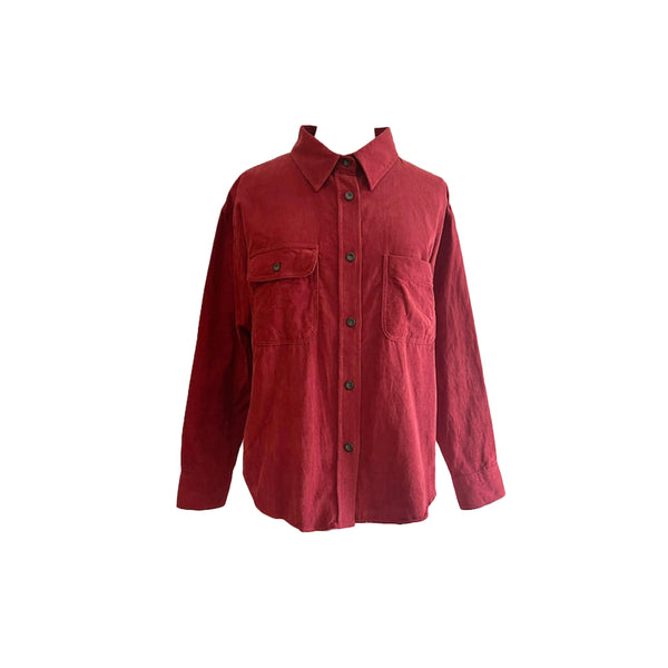 Sarahwear - Chemise Ranch en velours côtelé – Rouge