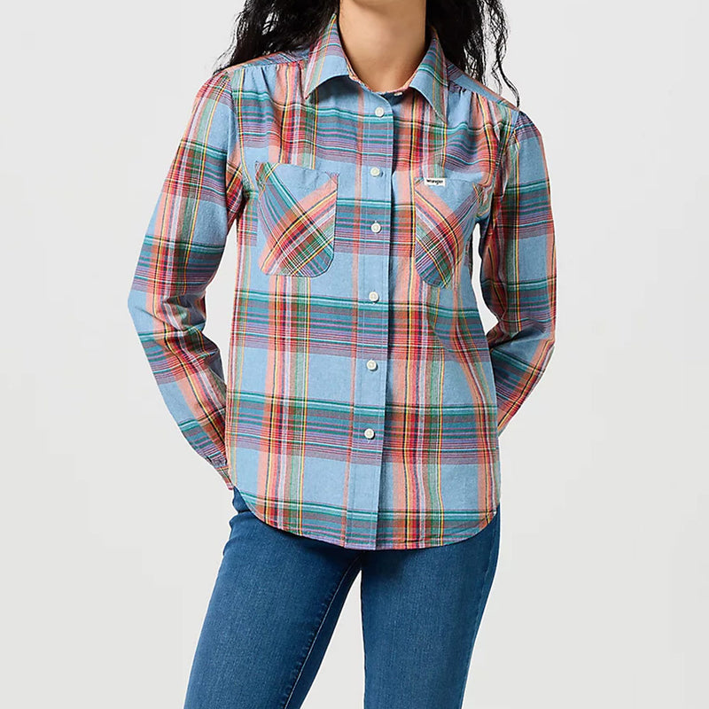 Wrangler - Chemise Western - Bleu