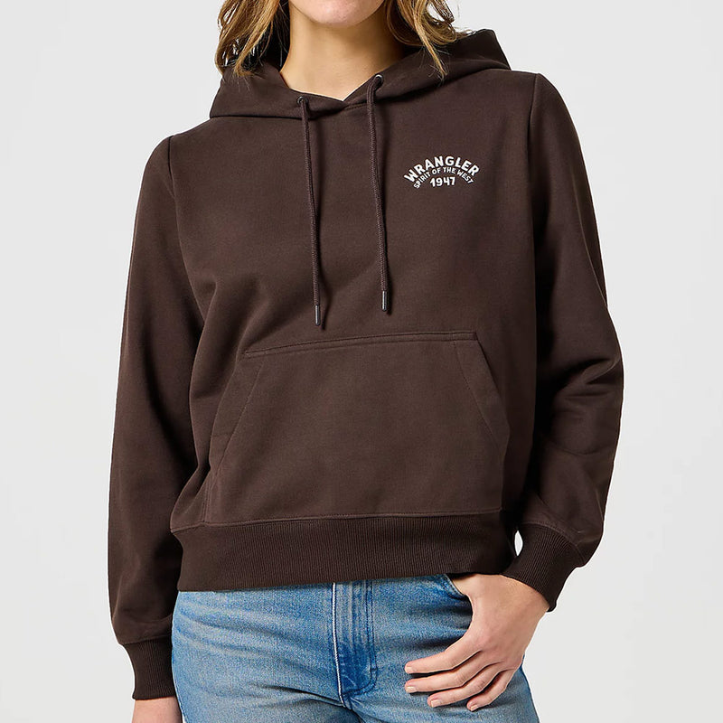 Wrangler - Hoodie Regular - Marron