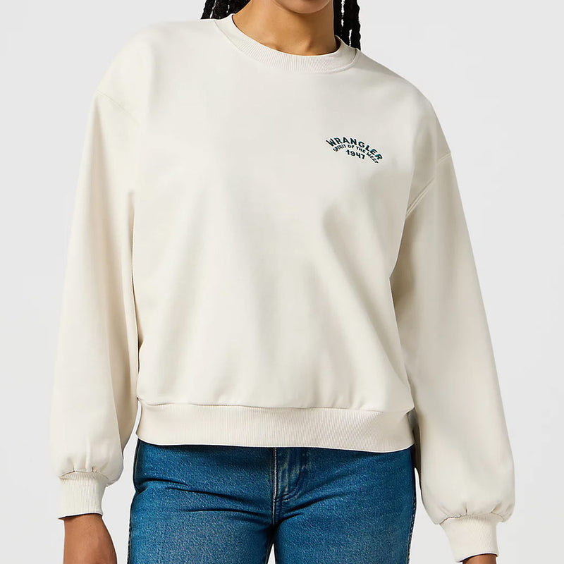 Wrangler - Sweat Oversize - Blanc Vintage