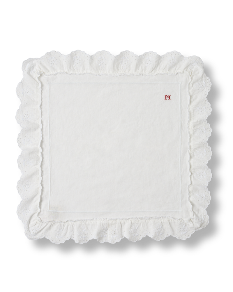 Merci - Serviette de table en lin brodé - 03 Ajour