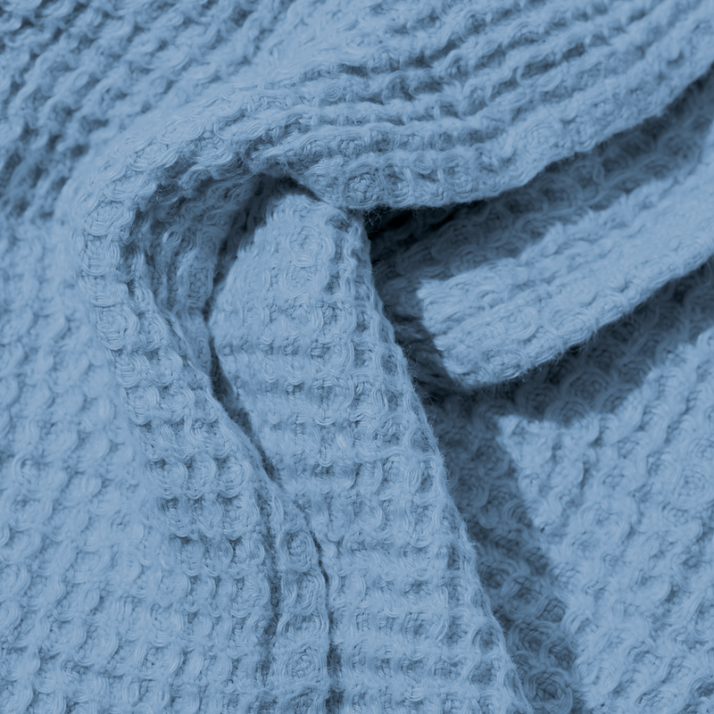 Serviette de bain en lin - Waffle - Bleu Primaire