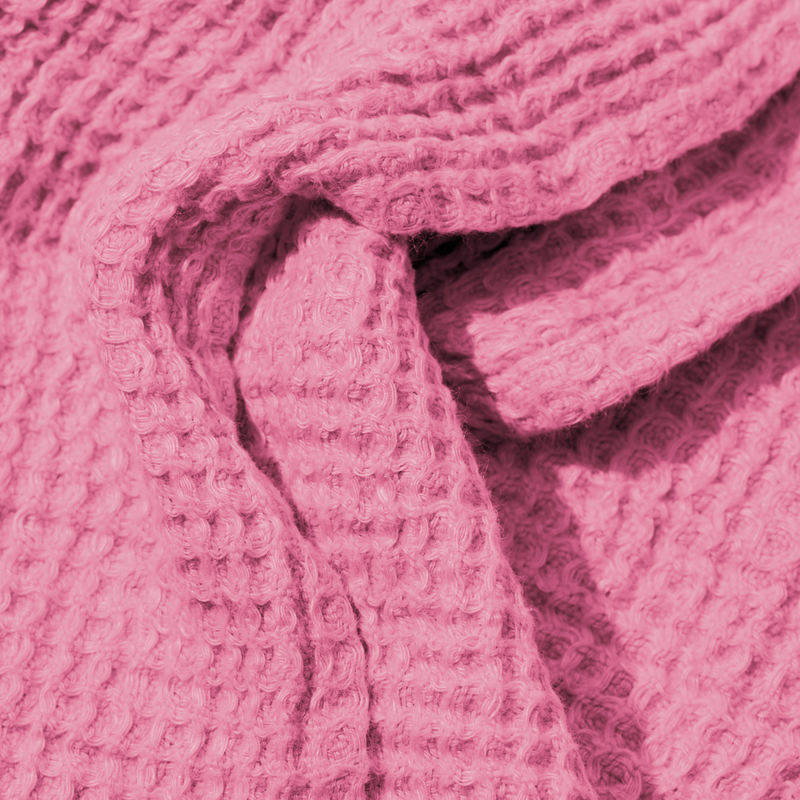 Serviette de bain en lin - Waffle - Rose Garance
