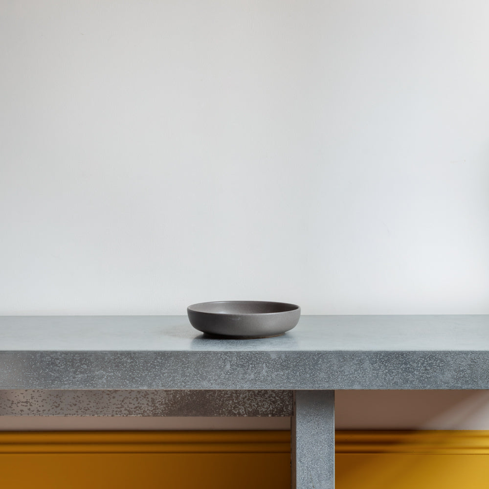 Assiette Creuse En Céramique Gris Nacré 20 Cm - Lot D'Assiettes Élégantes