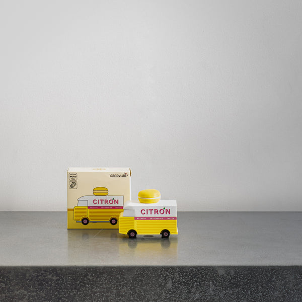 Jouet en bois - Yellow Macaron Van