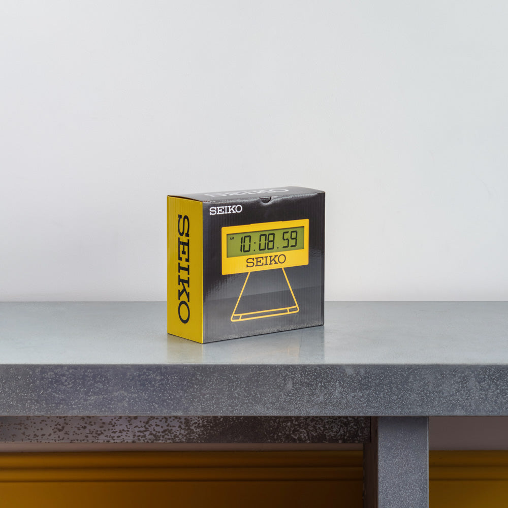Alarm clock Seiko digital display Yellow1