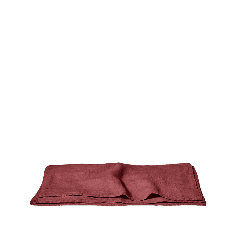 Set de table en lin lavé - Rouge Pompei
