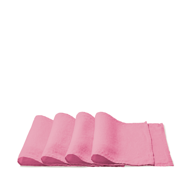 Set de table en lin lavé - Rose Garance