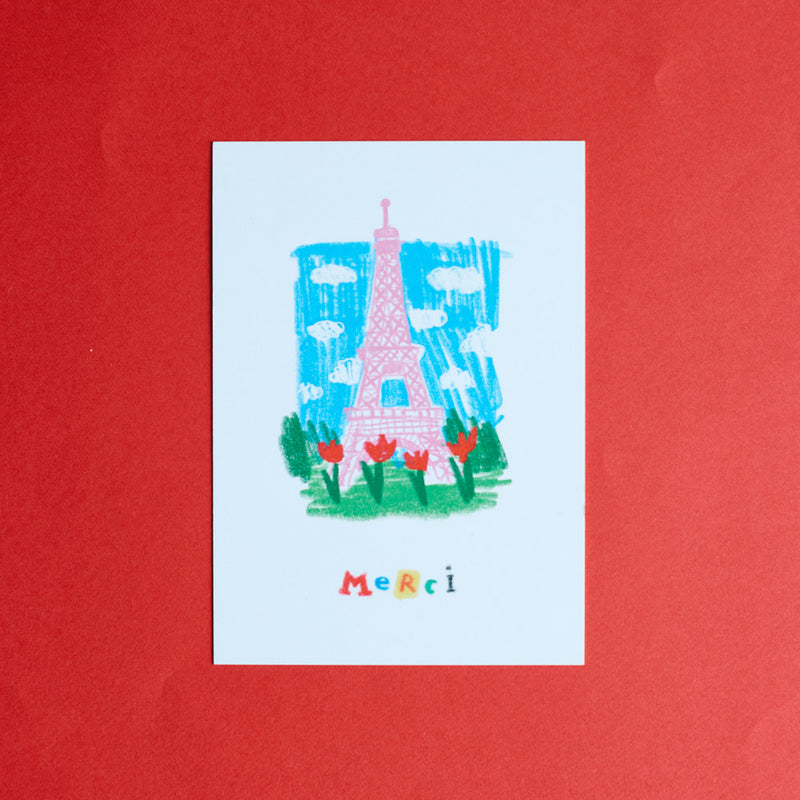 Carte postale Tour Eiffel - Merci X Shia McShia