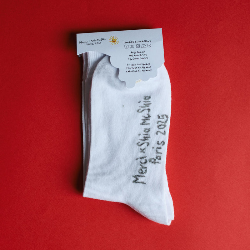 Merci x Shia McShia - Chaussettes Tour Eiffel & Merci