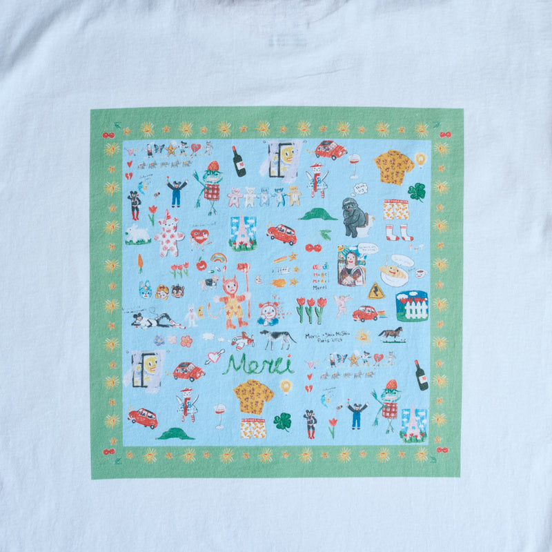 Merci x Shia McShia - T-shirt - Blanc & Vert