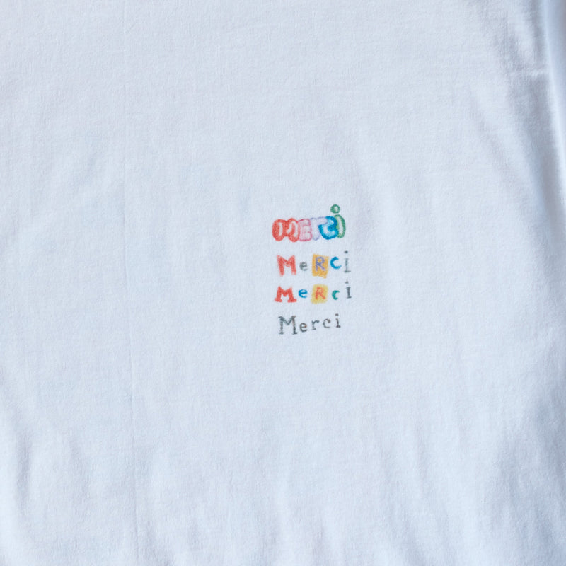 Merci x Shia McShia - T-shirt - Blanc & Rose