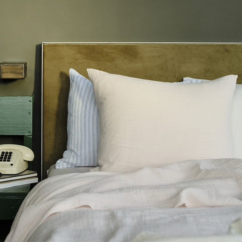 Cotton gauze pillowcase - Rose de Bagatelle