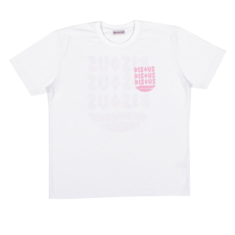 Bisous Skateboard - T-shirt Cap D'Adge - Blanc