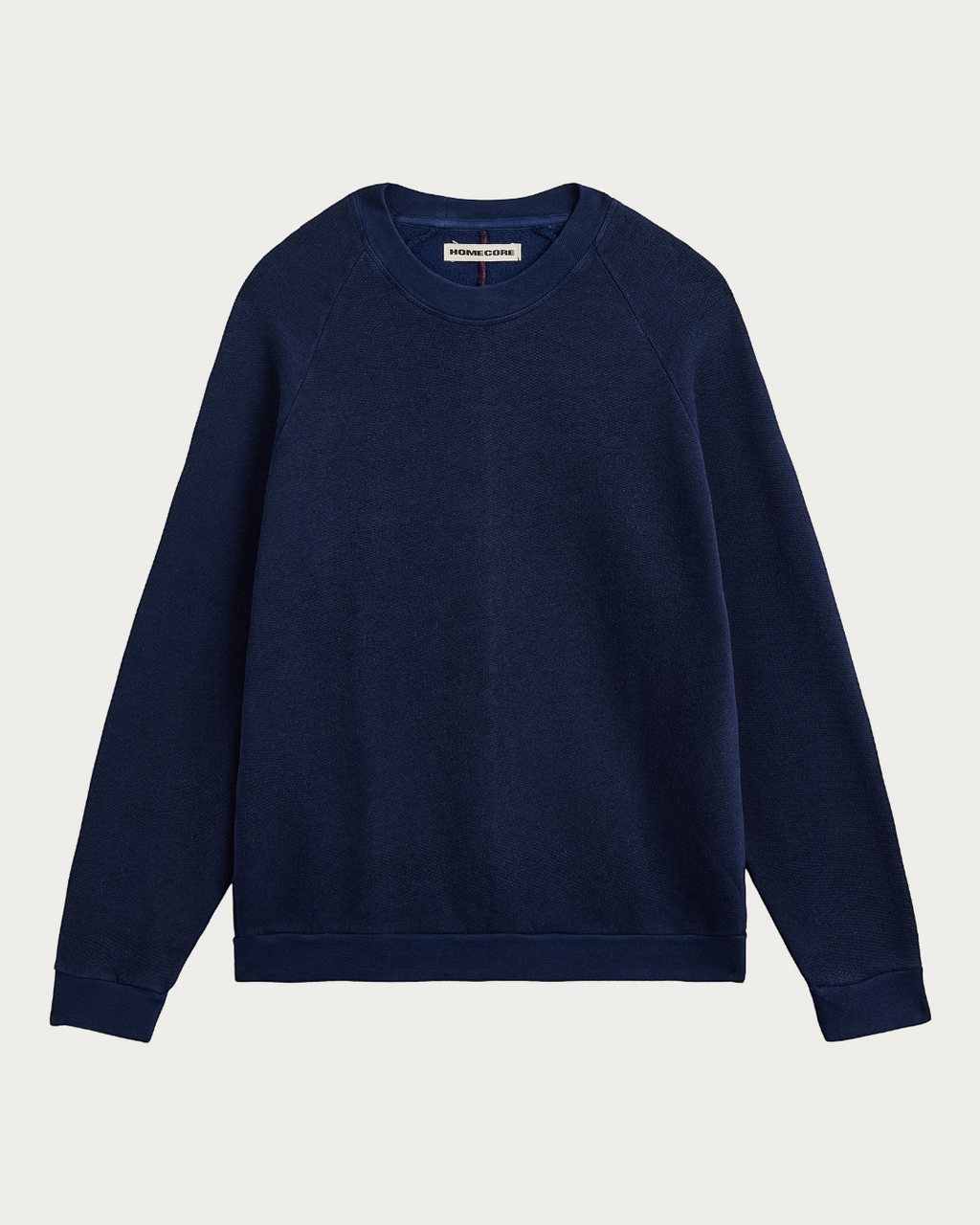 Sweat-shirt Merci Paris Homecore bleu Ocean en coton avec manches raglan et finitions côtelées