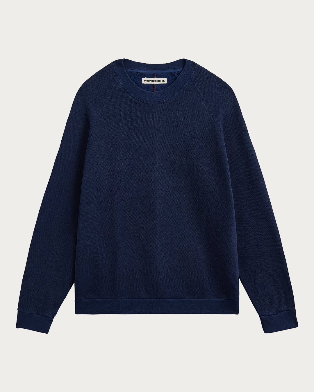 Sweat-shirt Merci Paris Homecore bleu Ocean en coton avec manches raglan et finitions côtelées