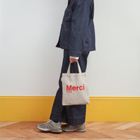 Merci - Tote Bag en coton - Sable & Orange