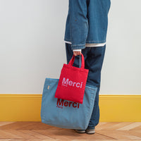 Merci - Tote Bag en coton - Rouge & Violet