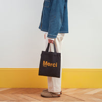 Merci - Tote Bag en coton - Noir & Jaune