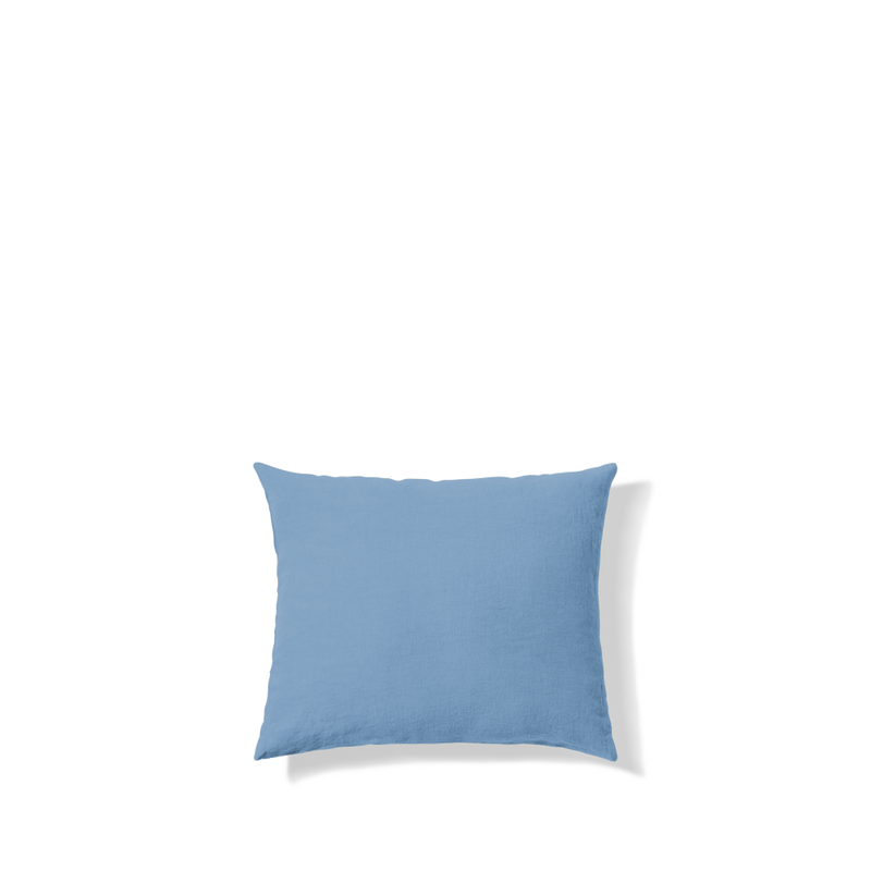Taie d'oreiller en lin lavé - Bleu Primaire