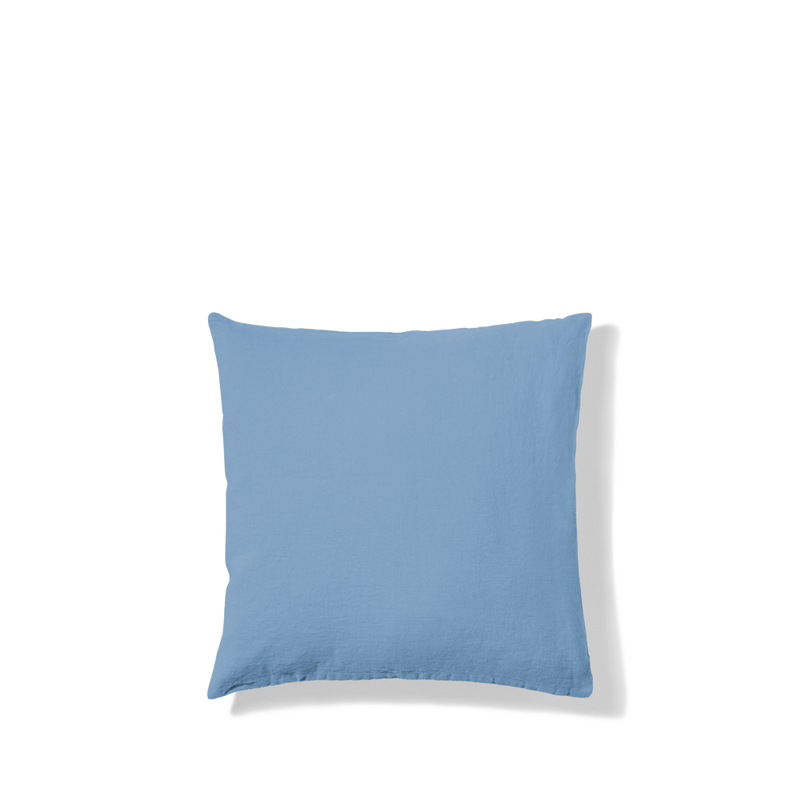 Taie d'oreiller en lin lavé - Bleu Primaire