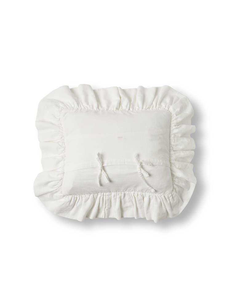 Merci - Embroidered linen pillowcase - 02 Eyelet