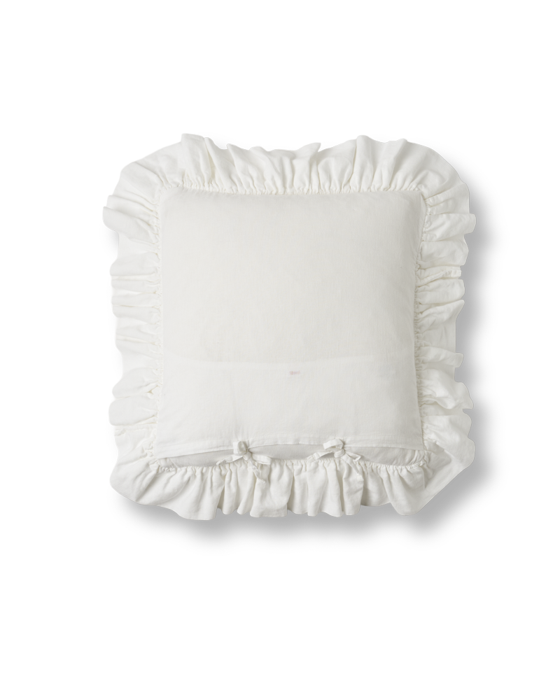 Merci - Embroidered linen pillowcase - 02 Eyelet
