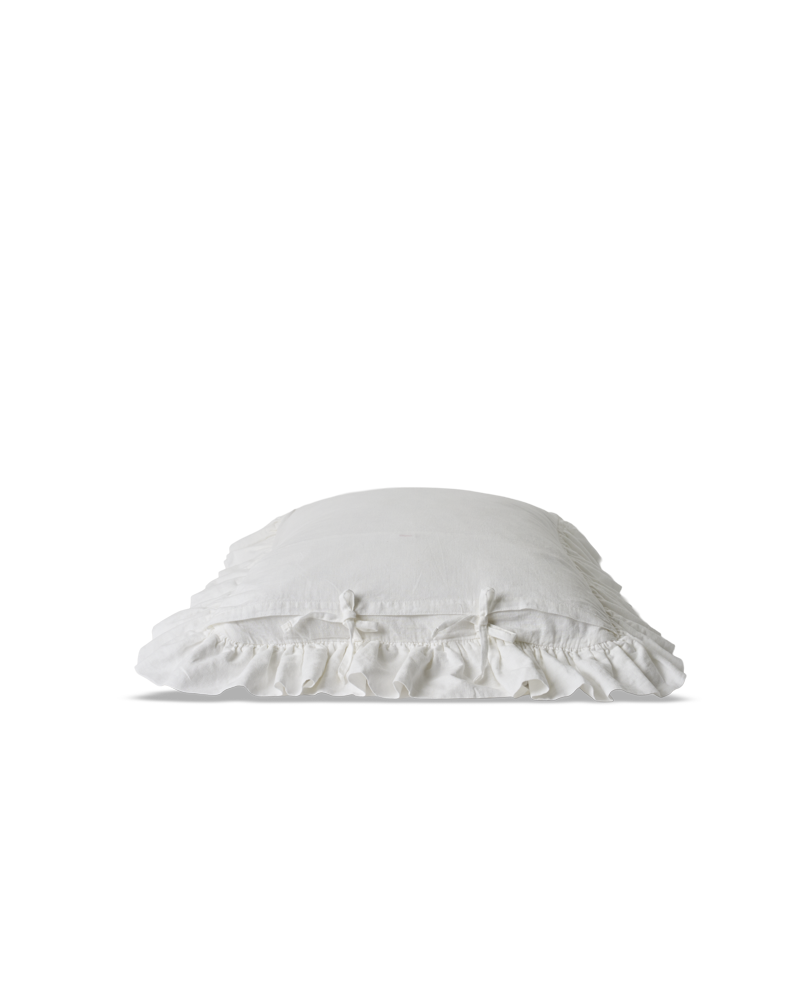 Merci - Embroidered linen pillowcase - 02 Eyelet