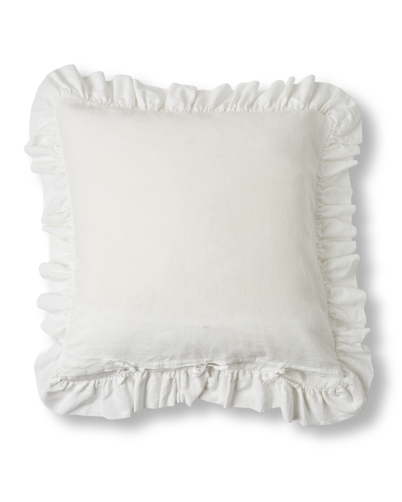 Merci - Embroidered linen pillowcase - 02 Eyelet