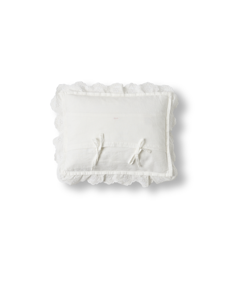 Merci - Embroidered linen pillowcase - 03 Openwork