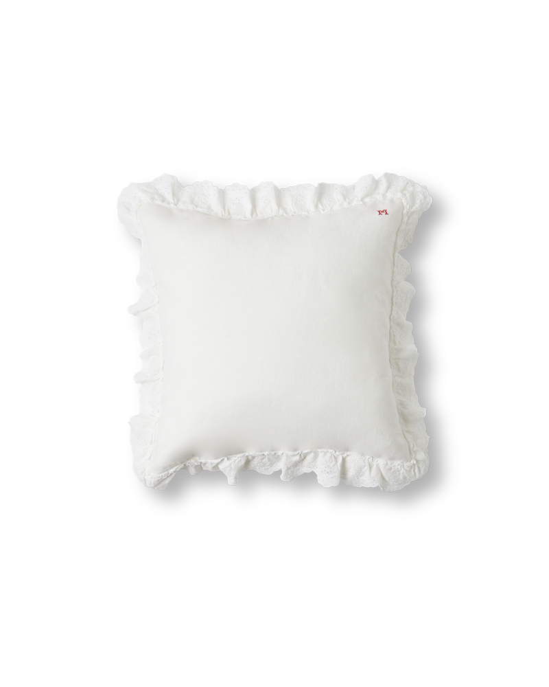 Merci - Embroidered linen pillowcase - 03 Openwork