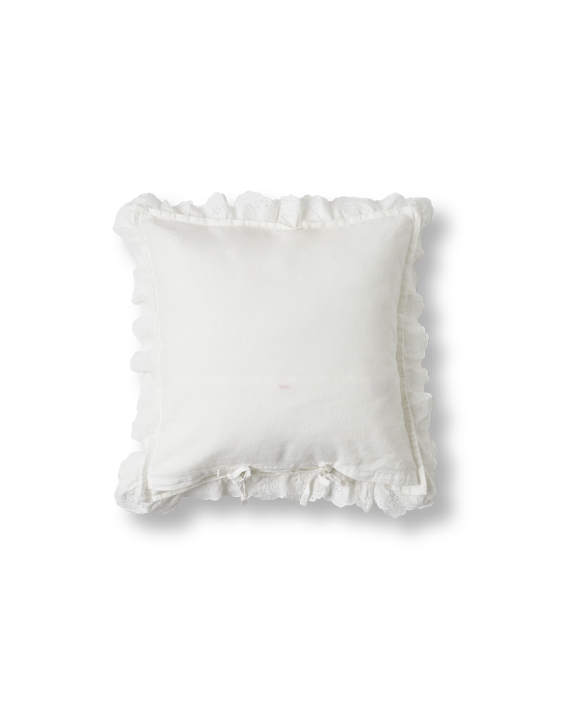 Merci - Embroidered linen pillowcase - 03 Openwork
