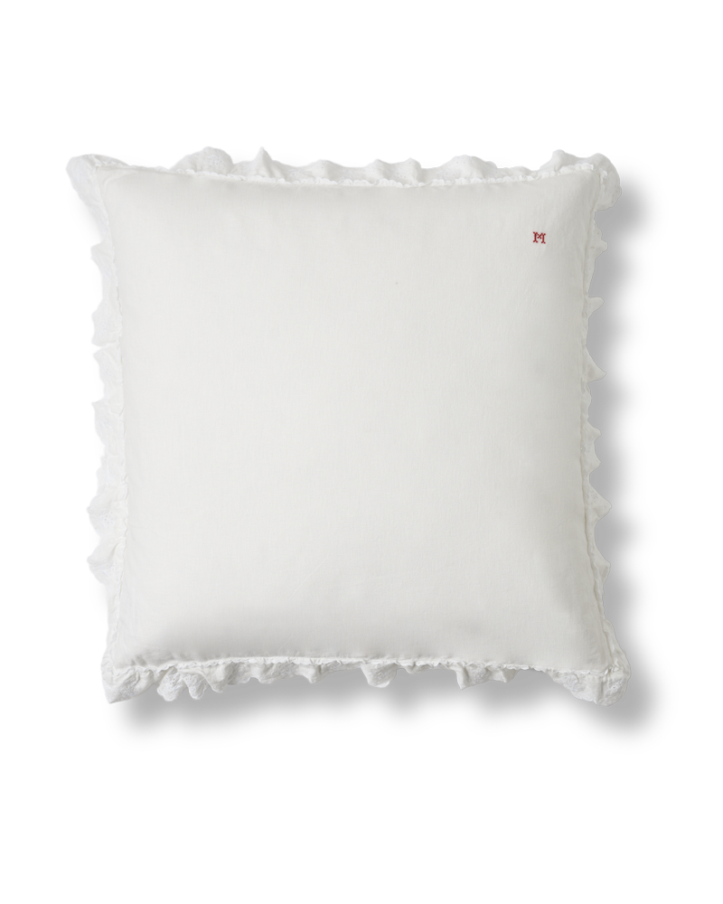 Merci - Embroidered linen pillowcase - 03 Openwork