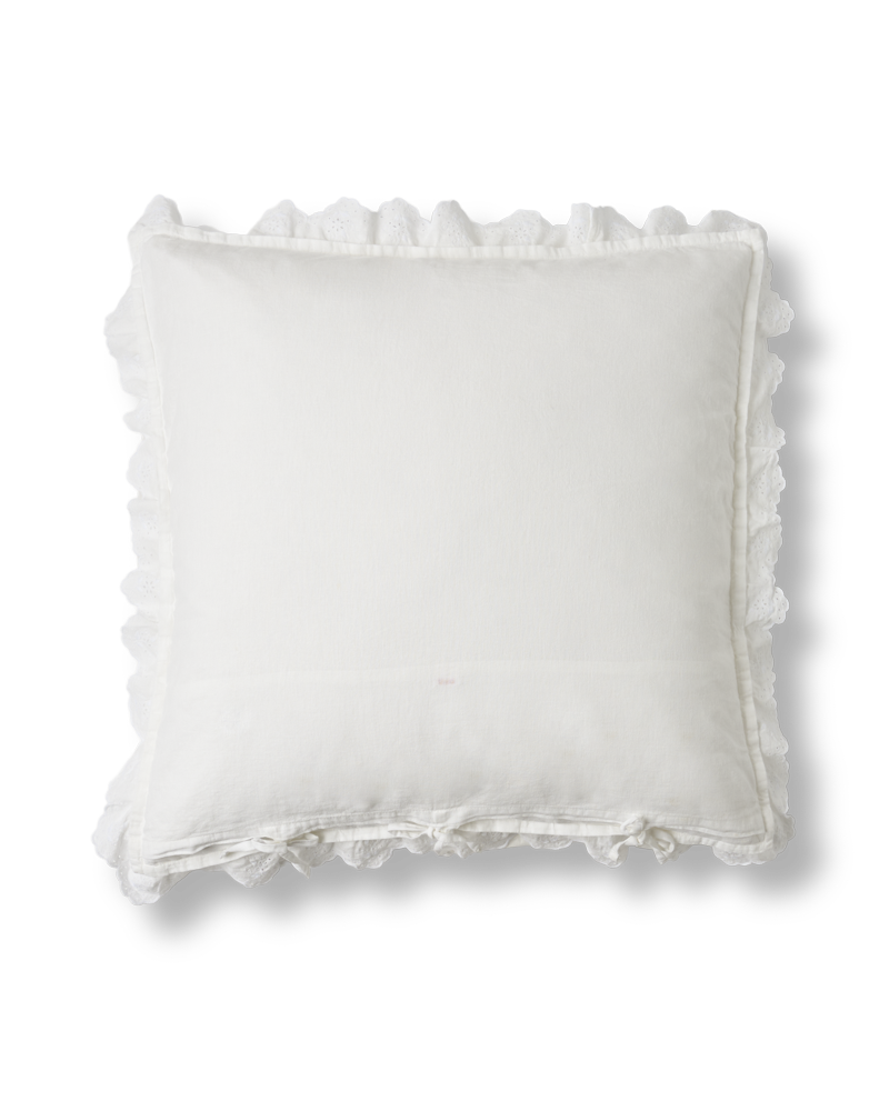 Merci - Embroidered linen pillowcase - 03 Openwork