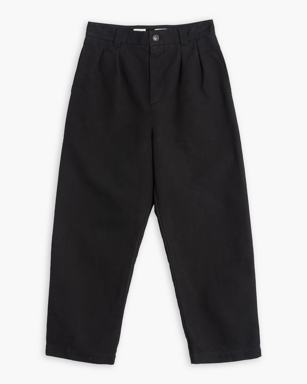 Pantalon chino noir Merci Paris Girls Of Dust en coton à taille haute et coupe ample avec plis sur le devant