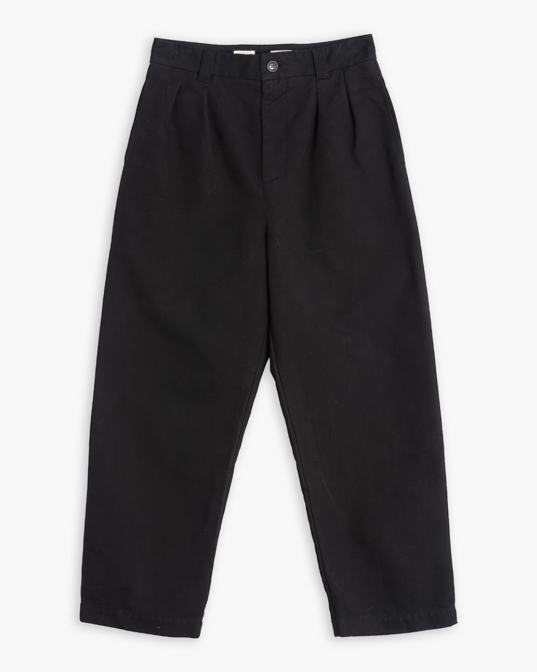 Pantalon chino noir Merci Paris Girls Of Dust en coton à taille haute et coupe ample avec plis sur le devant