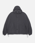 Veste à capuche Merci Paris YMC Bonehead grise en mélange de polyamide recyclé et coton avec boutons en corozo