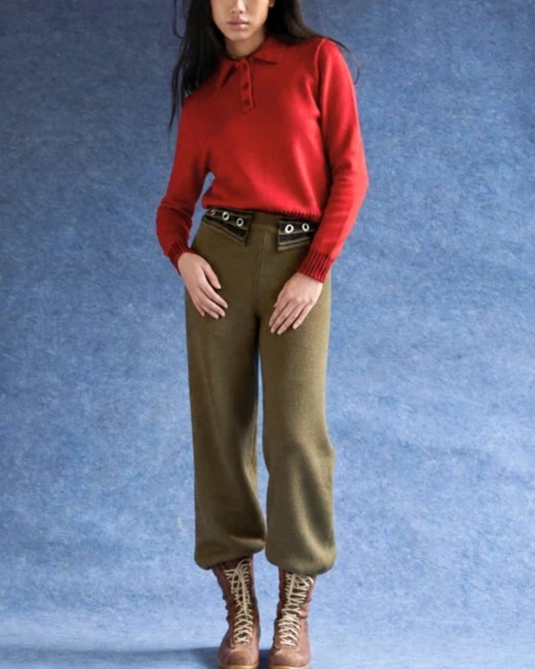 Carlota Cahis - Polo Mustang - Rouge