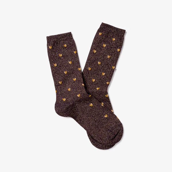 Royalties - Chaussettes Love - Aubergine